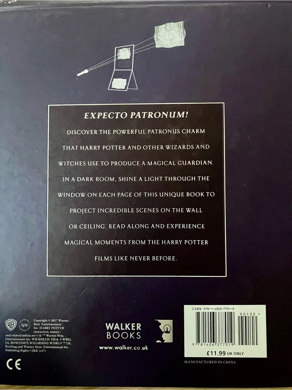Harry Potter Patronus Charm Magical Film Book with Wand